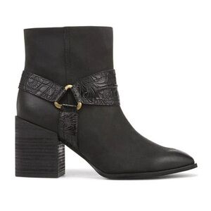 Vionic Carnelia Ankle Boots - Black - Water Repellant Leather Size 9